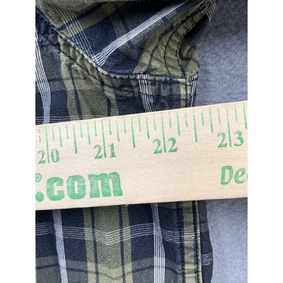 Carhartt  Button Down Shirt Men's Size Large Plaid Green Relaxed Fit Long Sleeve - Picture 5 of 16